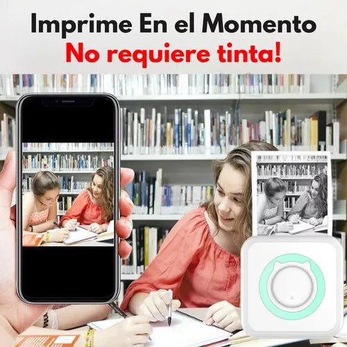 Mini Impresora Térmica Premium Con App Bluetooth Celular - Malvo
