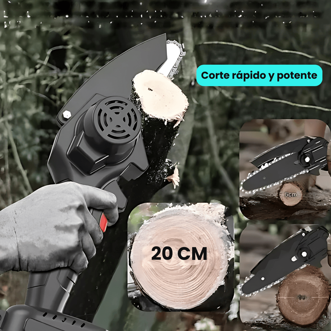 Mini Motosierra Inalámbrica Portátil 48V + 2 Baterías - Malvo