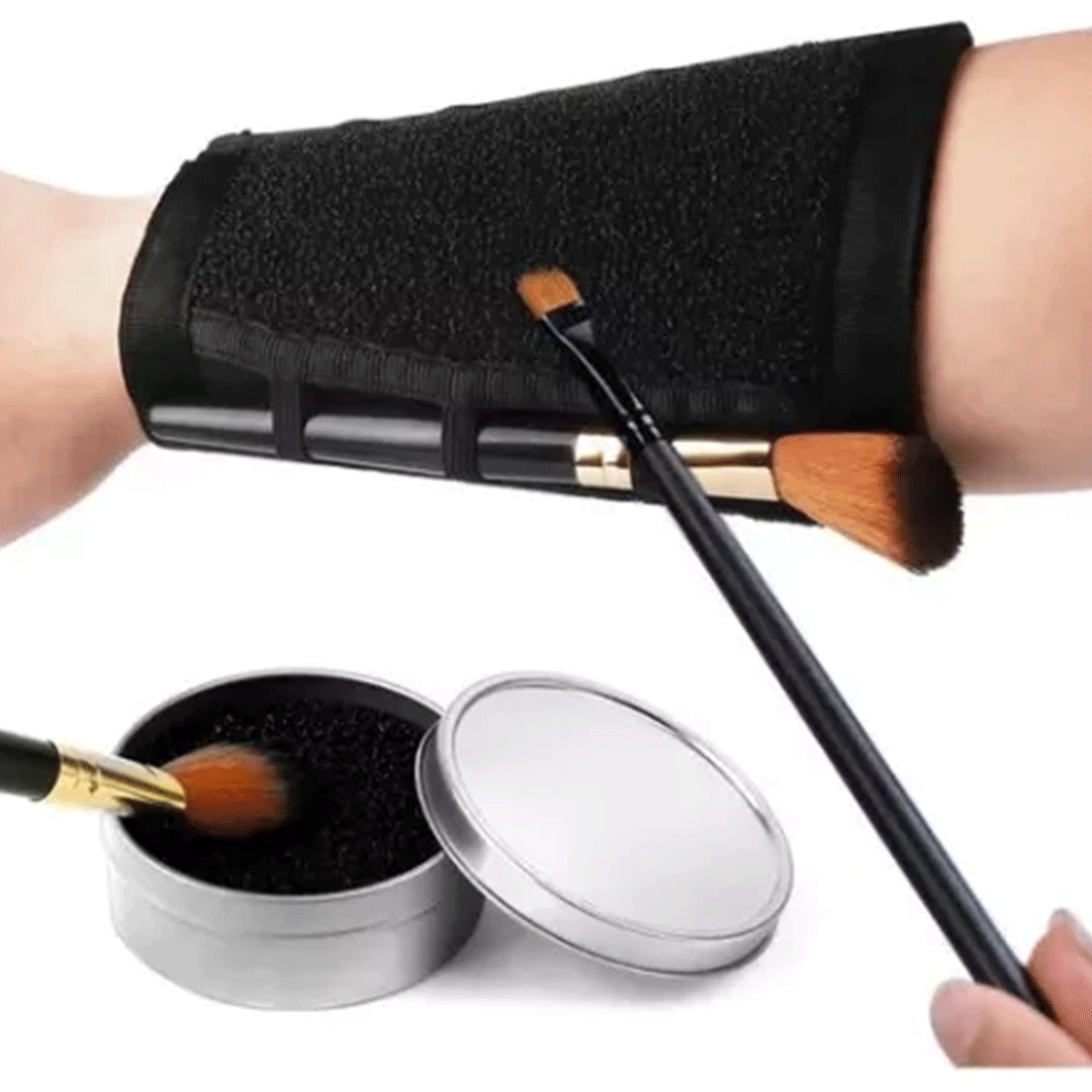 Muñequera para Maquillaje - Comodidad y Práctica Limpieza de Brochas - Malvo
