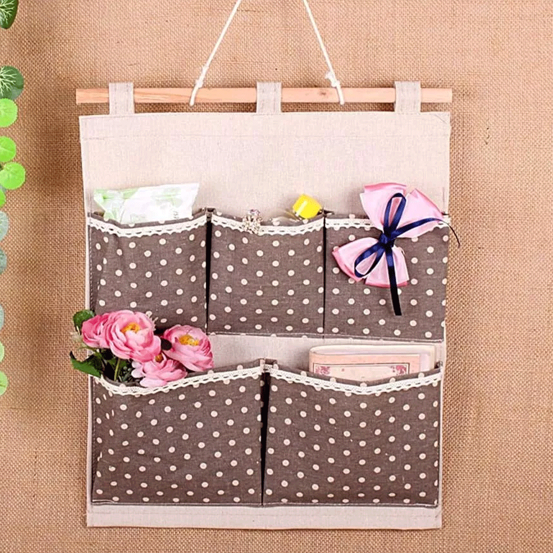 Organizador de Tela con 5 Bolsillos para Colgar Diseño - ¡Organizá Tu Espacio con Estilo! - Malvo