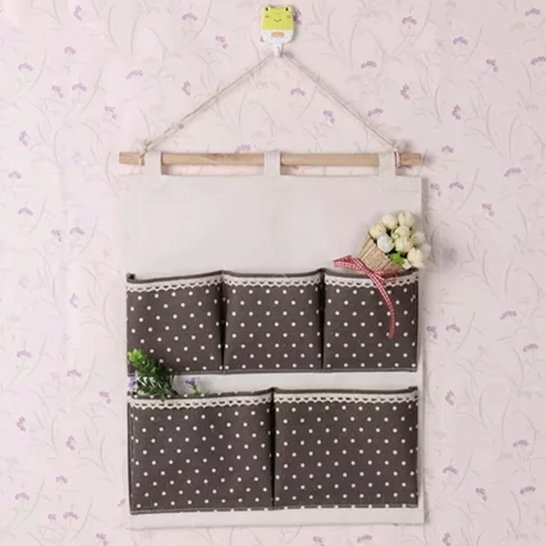 Organizador de Tela con 5 Bolsillos para Colgar Diseño - ¡Organizá Tu Espacio con Estilo! - Malvo