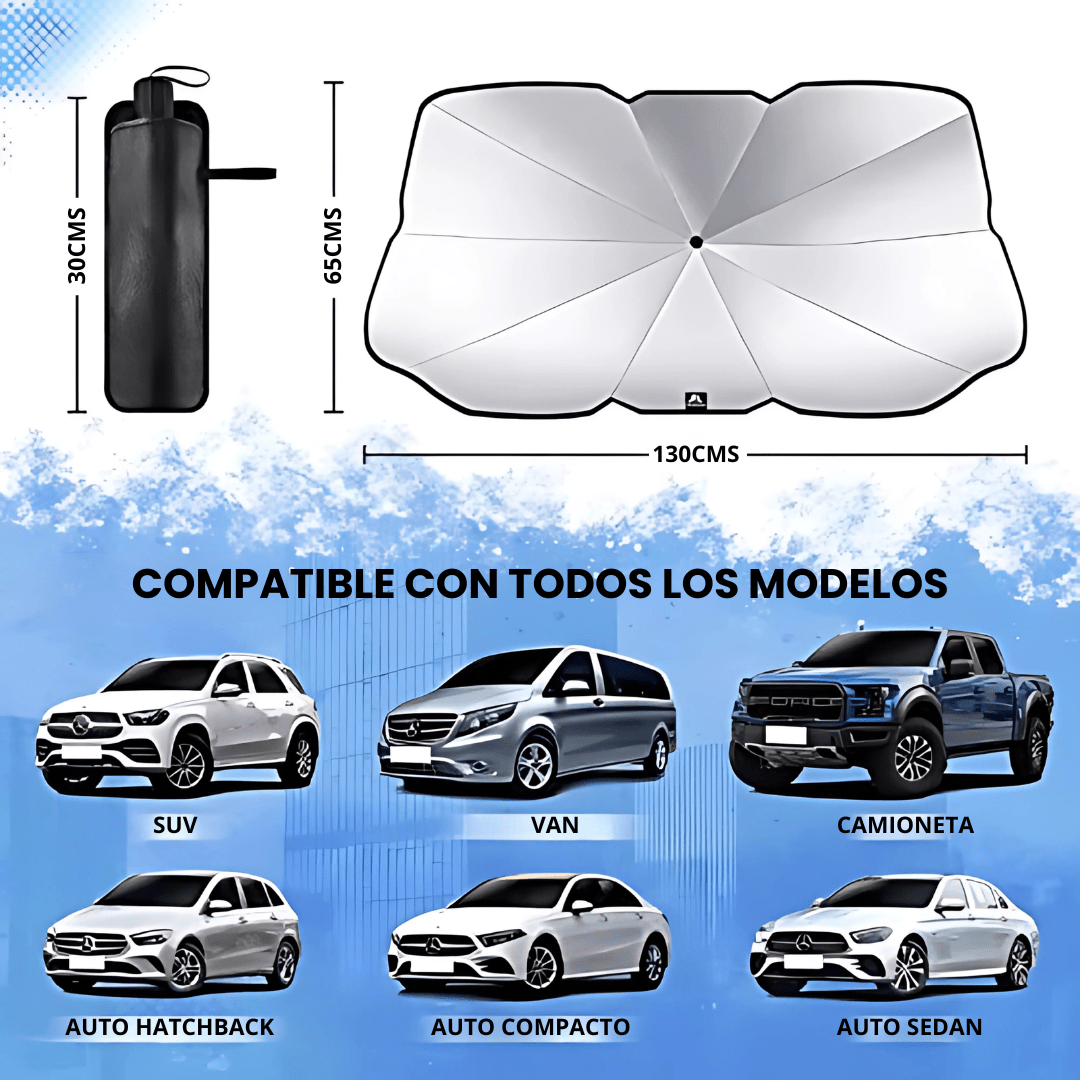 Parasol Portátil Premium para Auto Con Estuche - Malvo