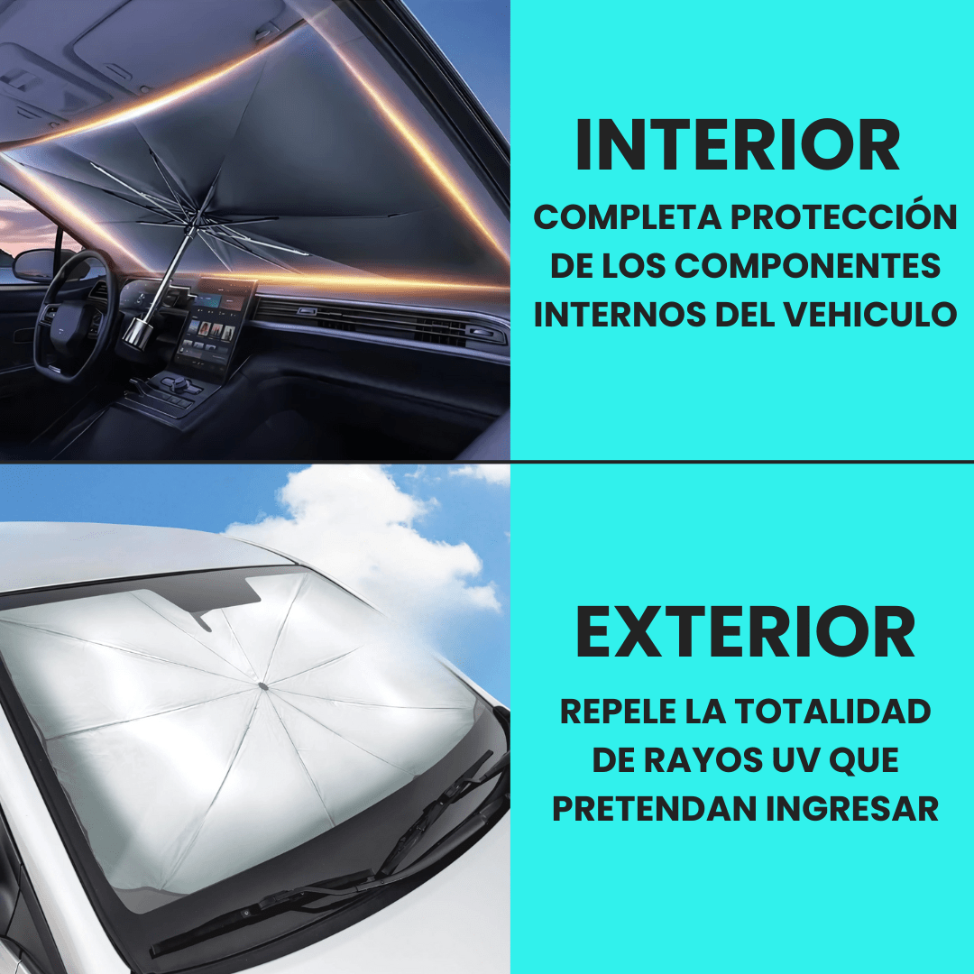 Parasol Portátil Premium para Auto Con Estuche - Malvo