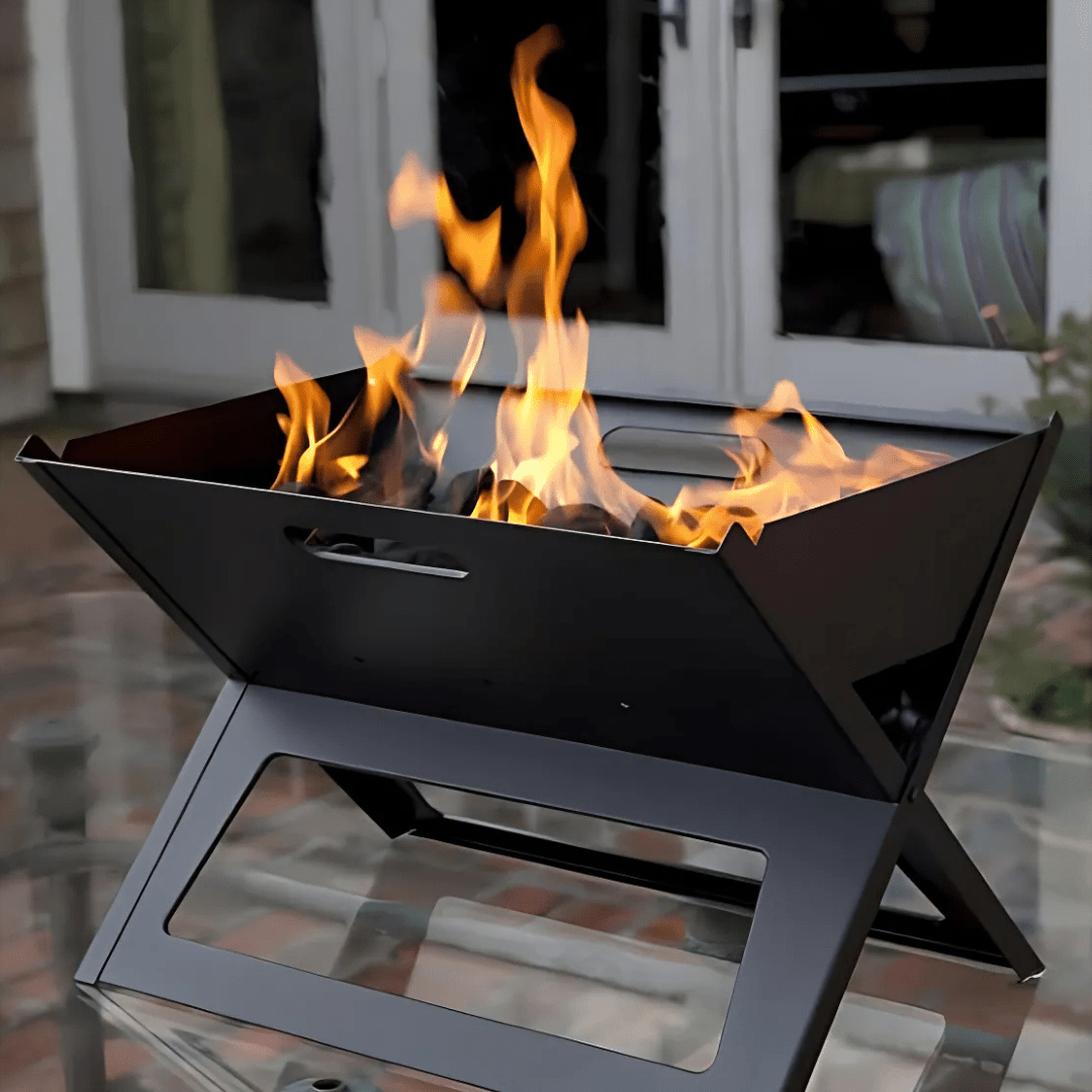 Parrillero Plegable Portátil de Metal Premium - Malvo