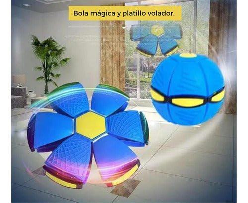 Pelota Mágica Saltarina Fresbee Plegable Con Luces Led - Malvo
