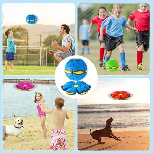 Pelota Mágica Saltarina Fresbee Plegable Con Luces Led - Malvo