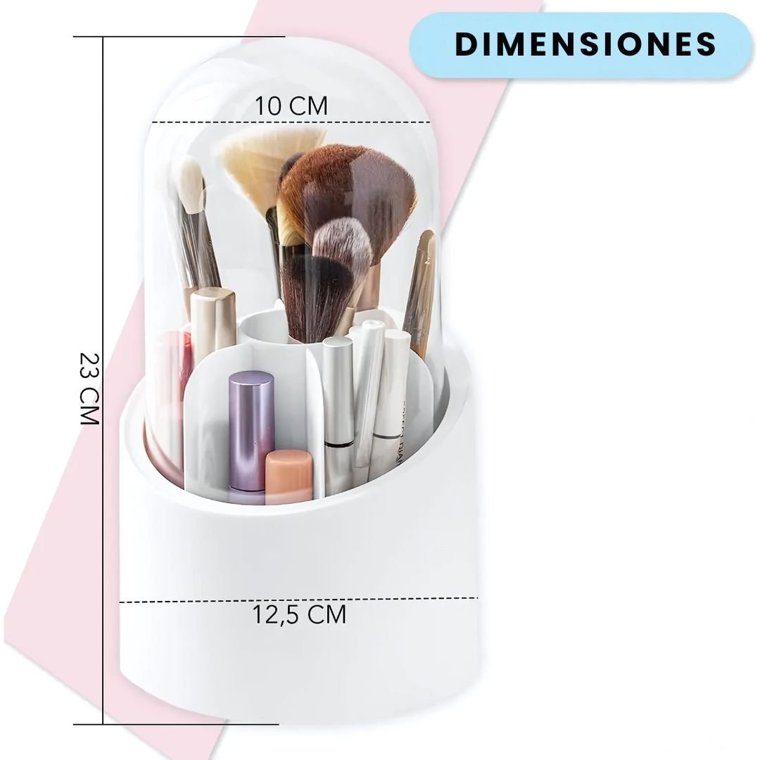 Porta Maquillaje Giratorio 360° - Malvo