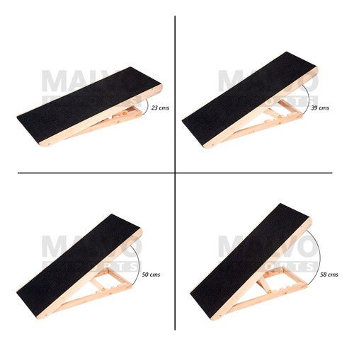 Rampa Para Perros Y Gatos Antideslizante Altura Ajustable Xl - Malvo