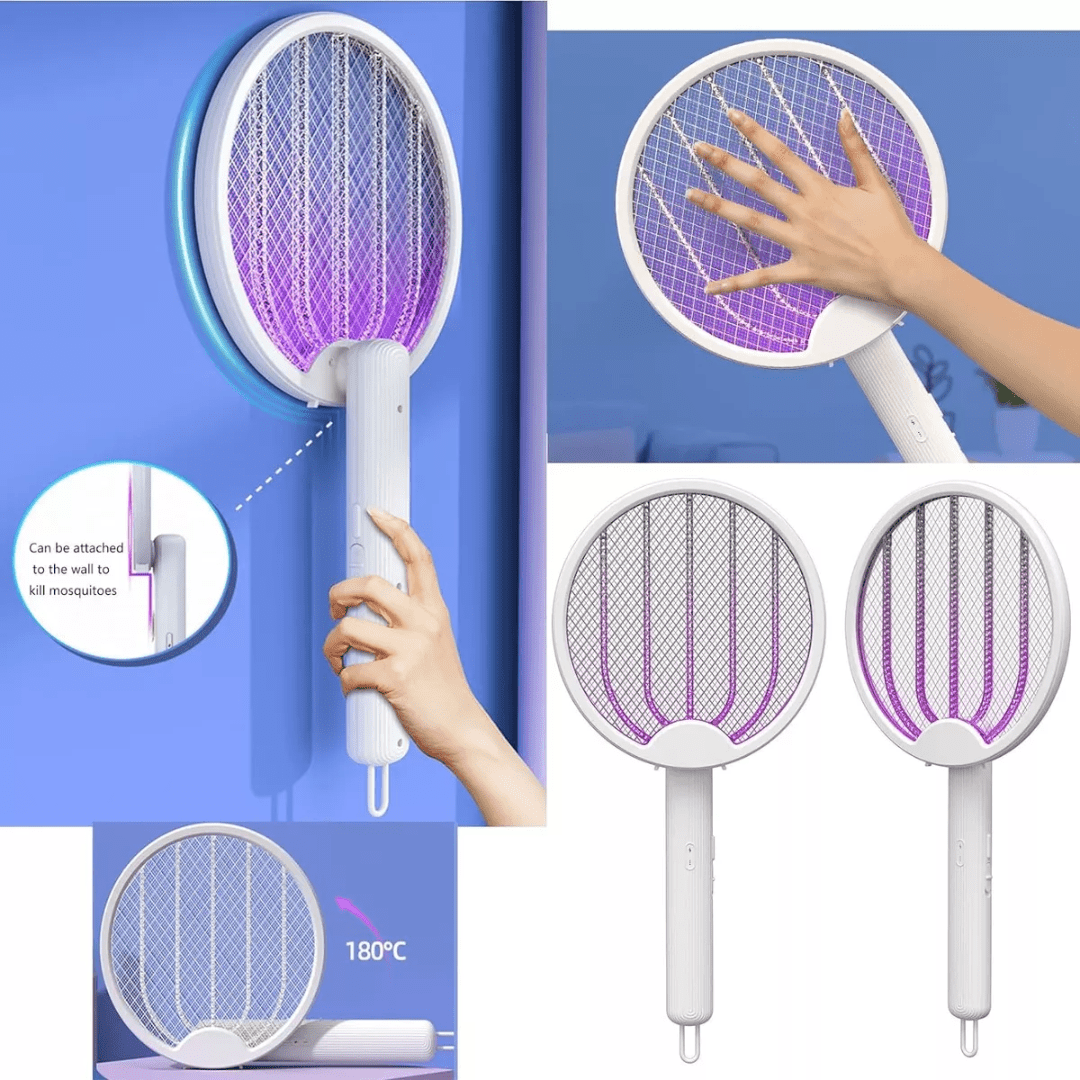 Raqueta Mata Insectos Plegable Recargable - Protección Eficiente contra Insectos - Malvo