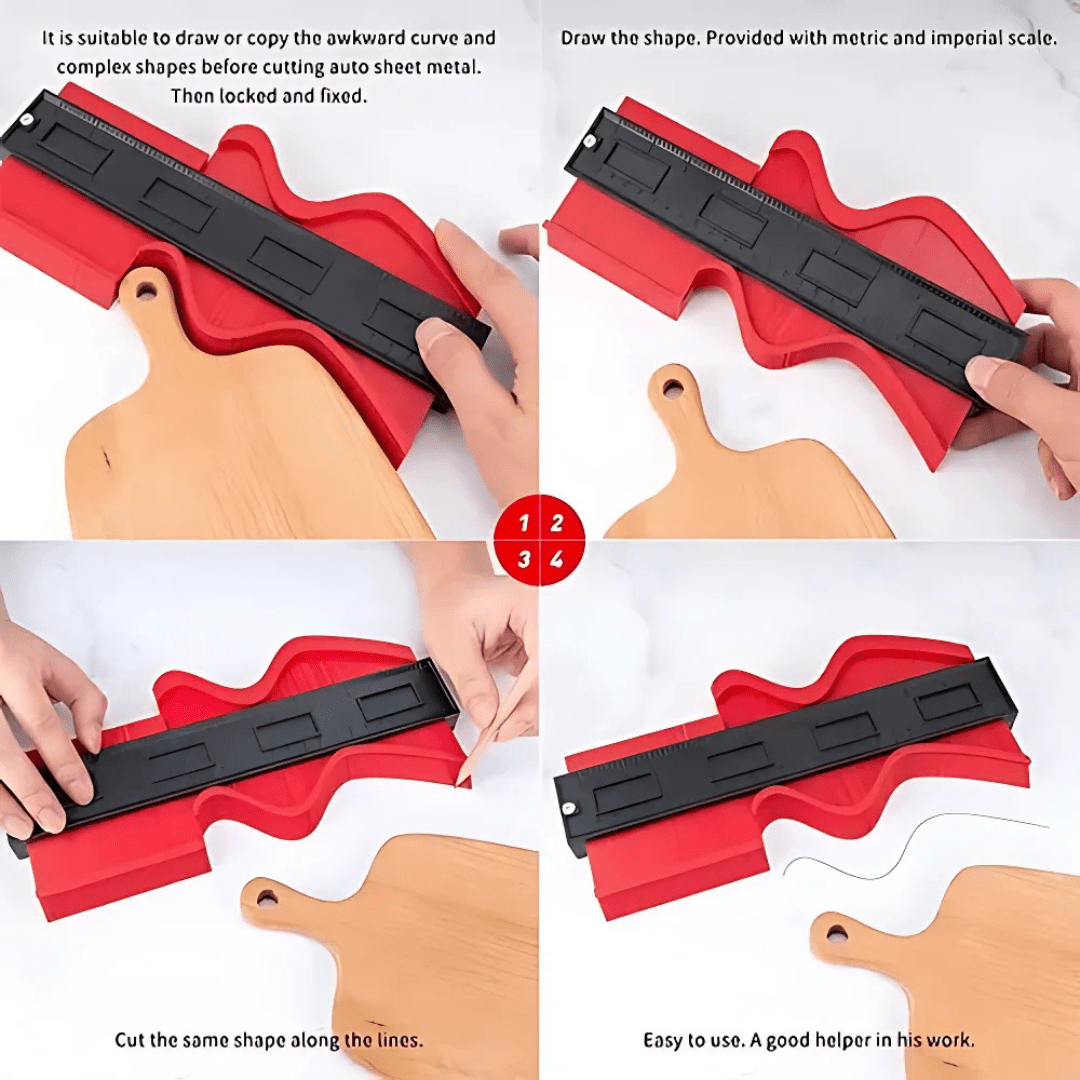 Regla De Calibre Contorno 25 Cm Adaptable A Cualquier Forma - Malvo