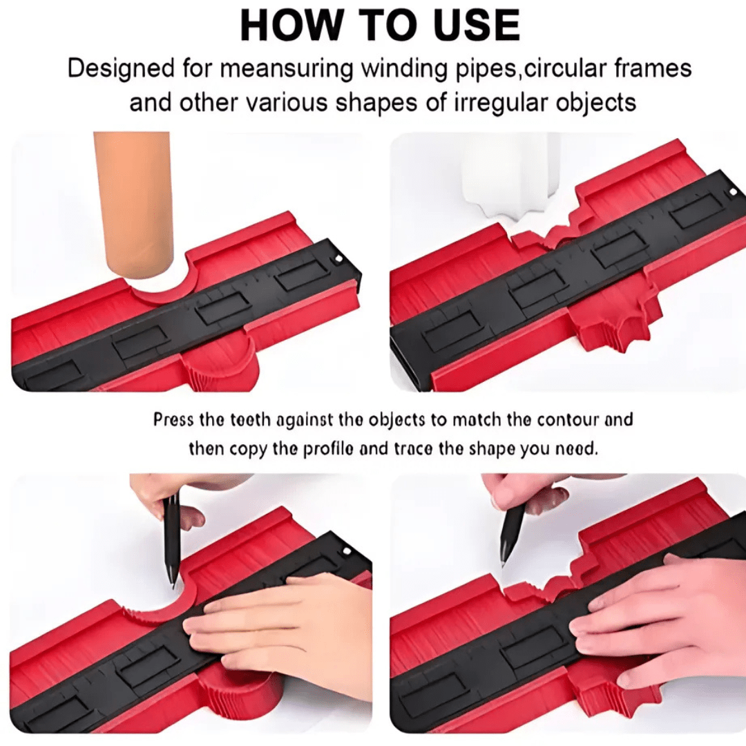 Regla De Calibre Contorno 25 Cm Adaptable A Cualquier Forma - Malvo
