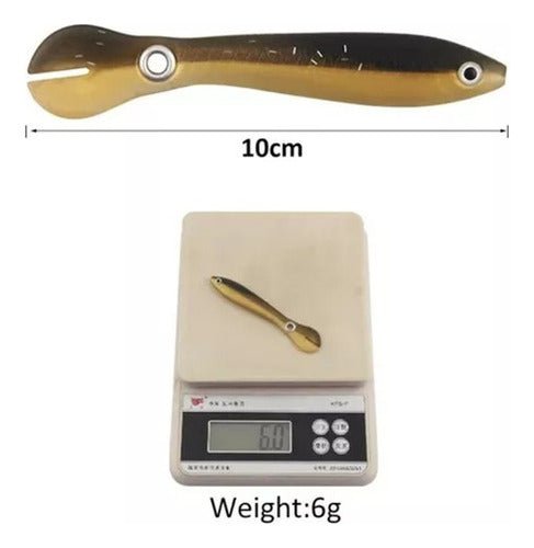 Señuelos Flexibles De Silicona Para Pesca 10cm Pack X 5 - Malvo