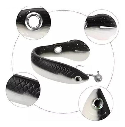 Señuelos Flexibles De Silicona Para Pesca 10cm Pack X 5 - Malvo