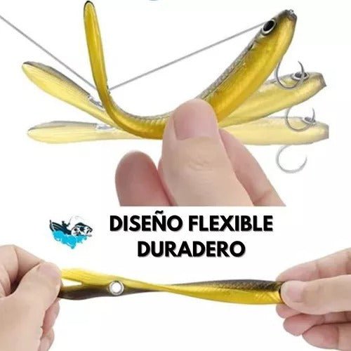 Señuelos Flexibles De Silicona Para Pesca 10cm Pack X 5 - Malvo