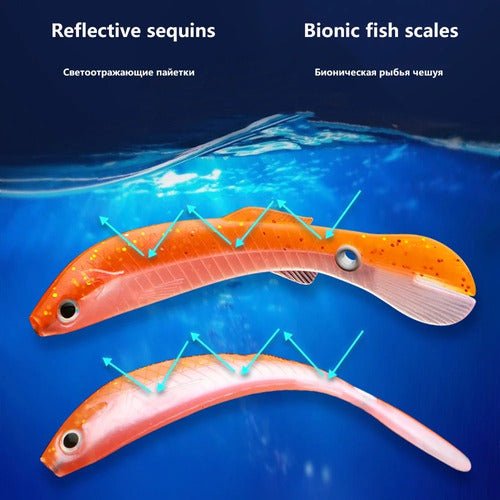 Señuelos Flexibles De Silicona Para Pesca 10cm Pack X 5 - Malvo