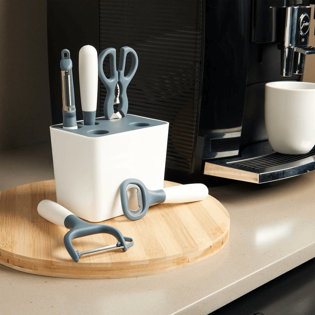 Set de Utensilios para Cocina 5 en 1 - Versatilidad y Organización en tu Cocina - Malvo