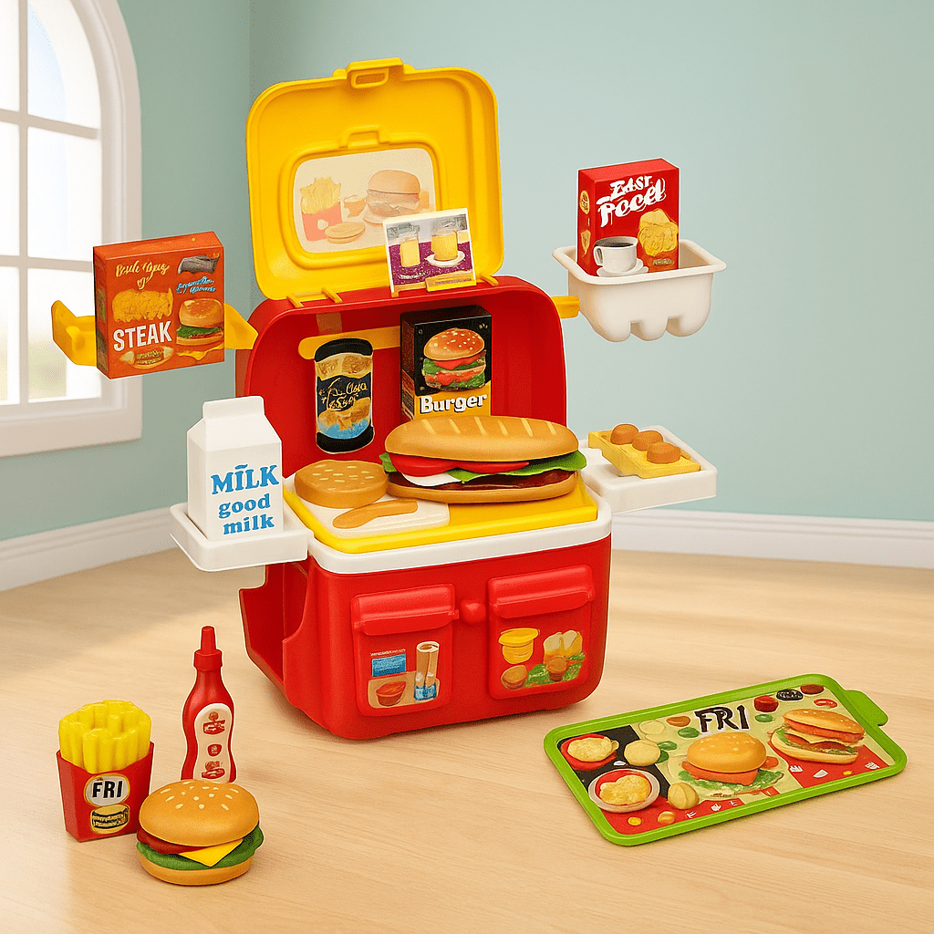 Set Valija Plegable Cocinita Hamburguesas - Malvo