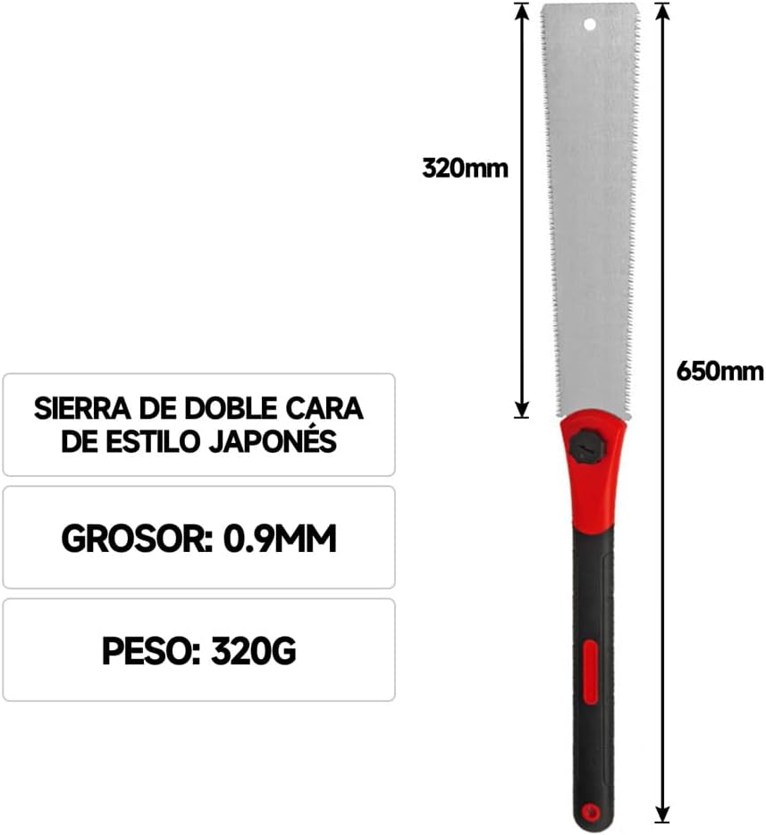 Sierra Japonesa Serrucho Japones Doble Filo - Marca Fexan - Malvo
