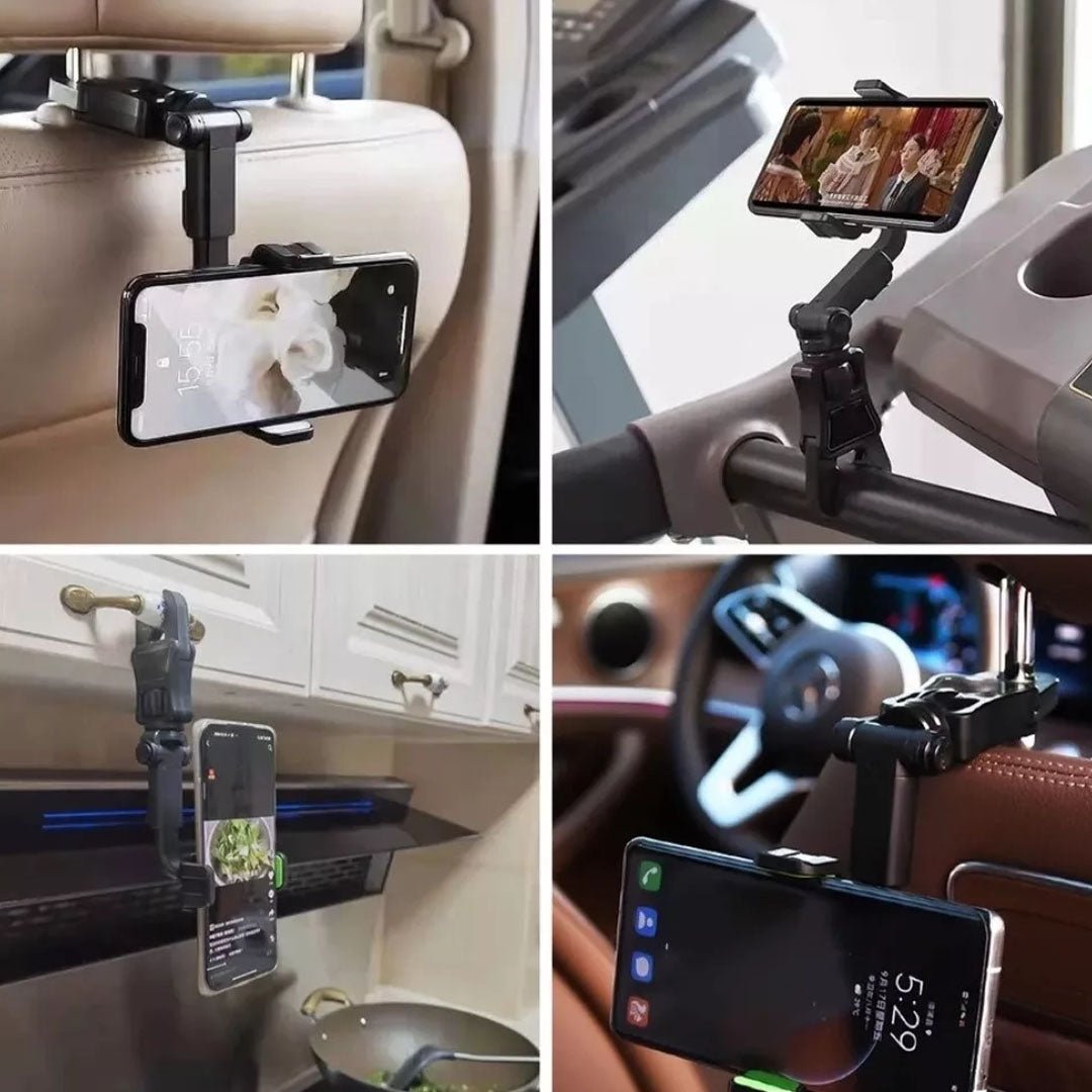 Soporte de Auto para Espejo Retrovisor con Ajuste 360° - Versatilidad y Seguridad al Conducir - Malvo