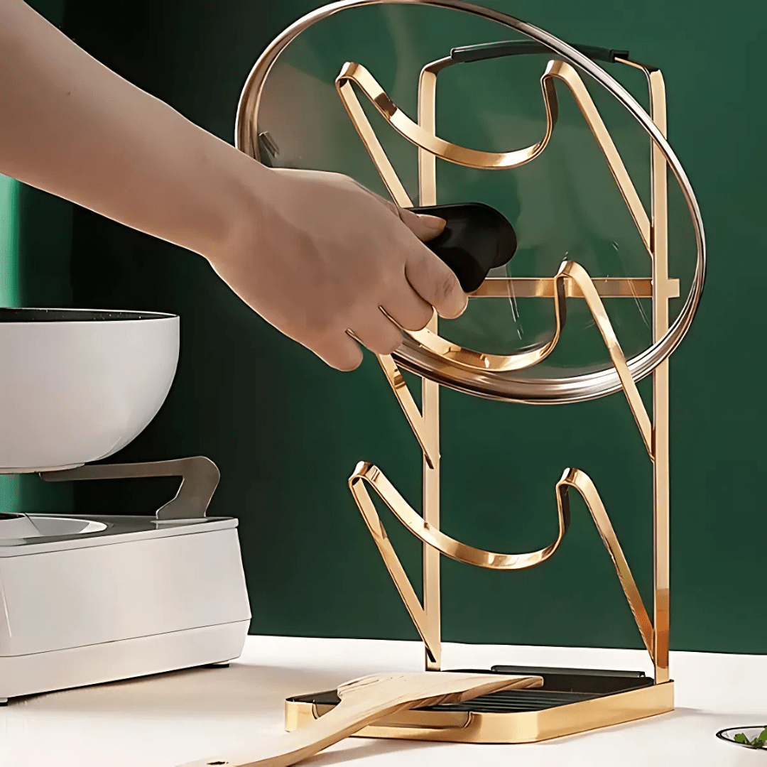 Soporte de Tapas Ollas 3 Niveles - Mantén tu Cocina Ordenada y Elegante - Malvo