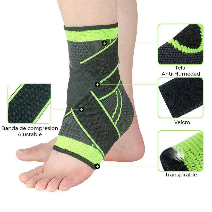 Tobillera de Compresión Ajustable PowerFlex© - Malvo