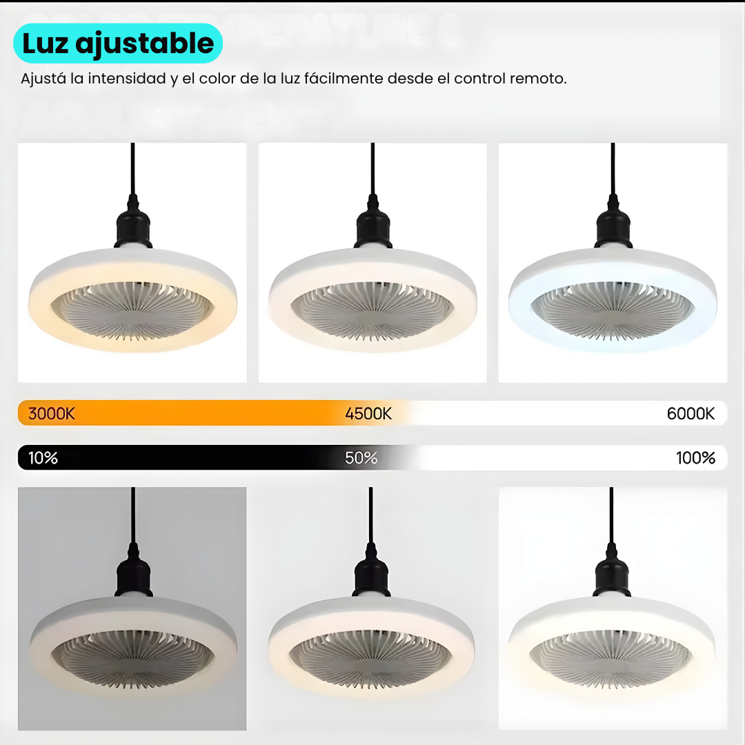 Lámpara Led de Techo con Ventilador Regulable