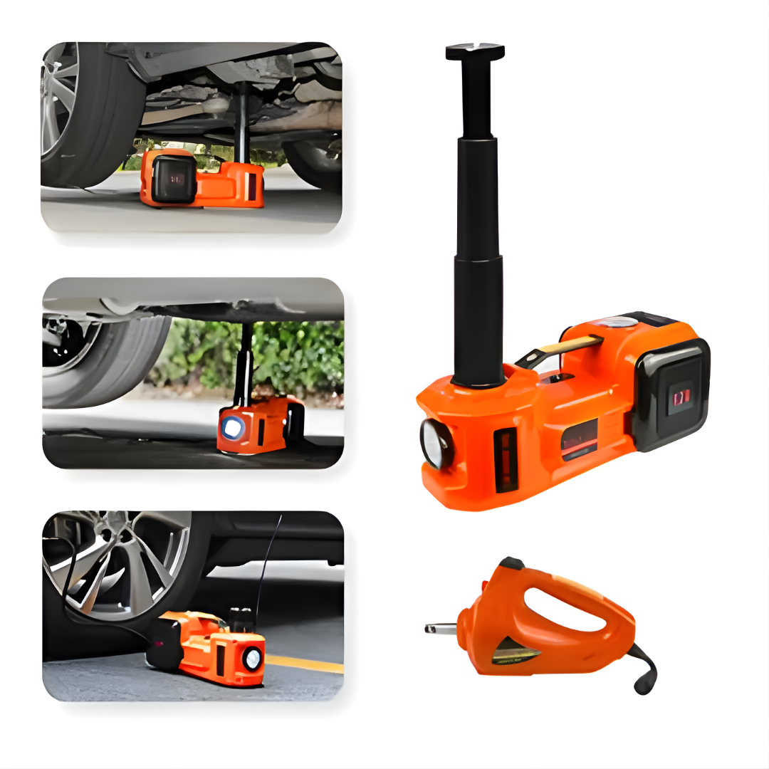 Gato Eléctrico 12v 5ton Con inflador Y Llave Para Auto Y Camioneta