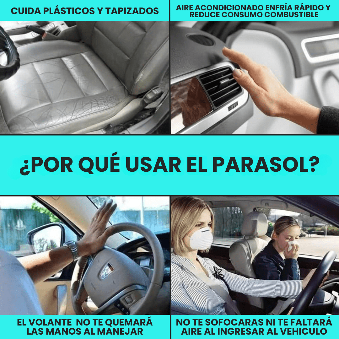 Parasol Portátil Premium para Auto Con Estuche