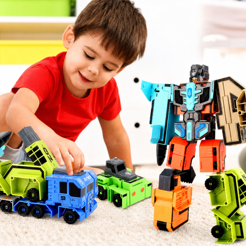 Juego de Números Transformables en Vehiculos y Robots