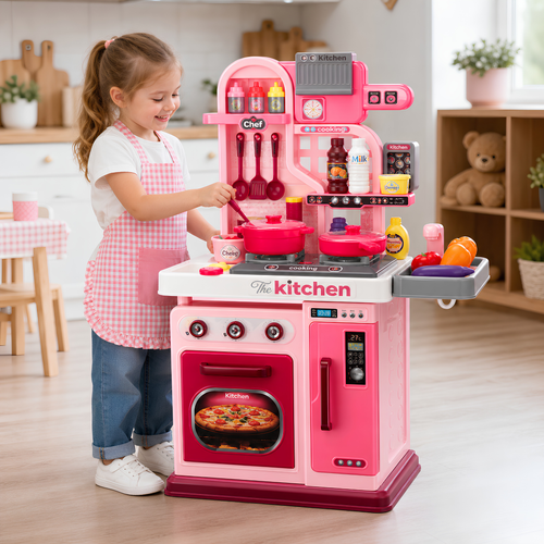 Cocina Interactiva Con Horno Y Vajilla Para Niños 53 Piezas