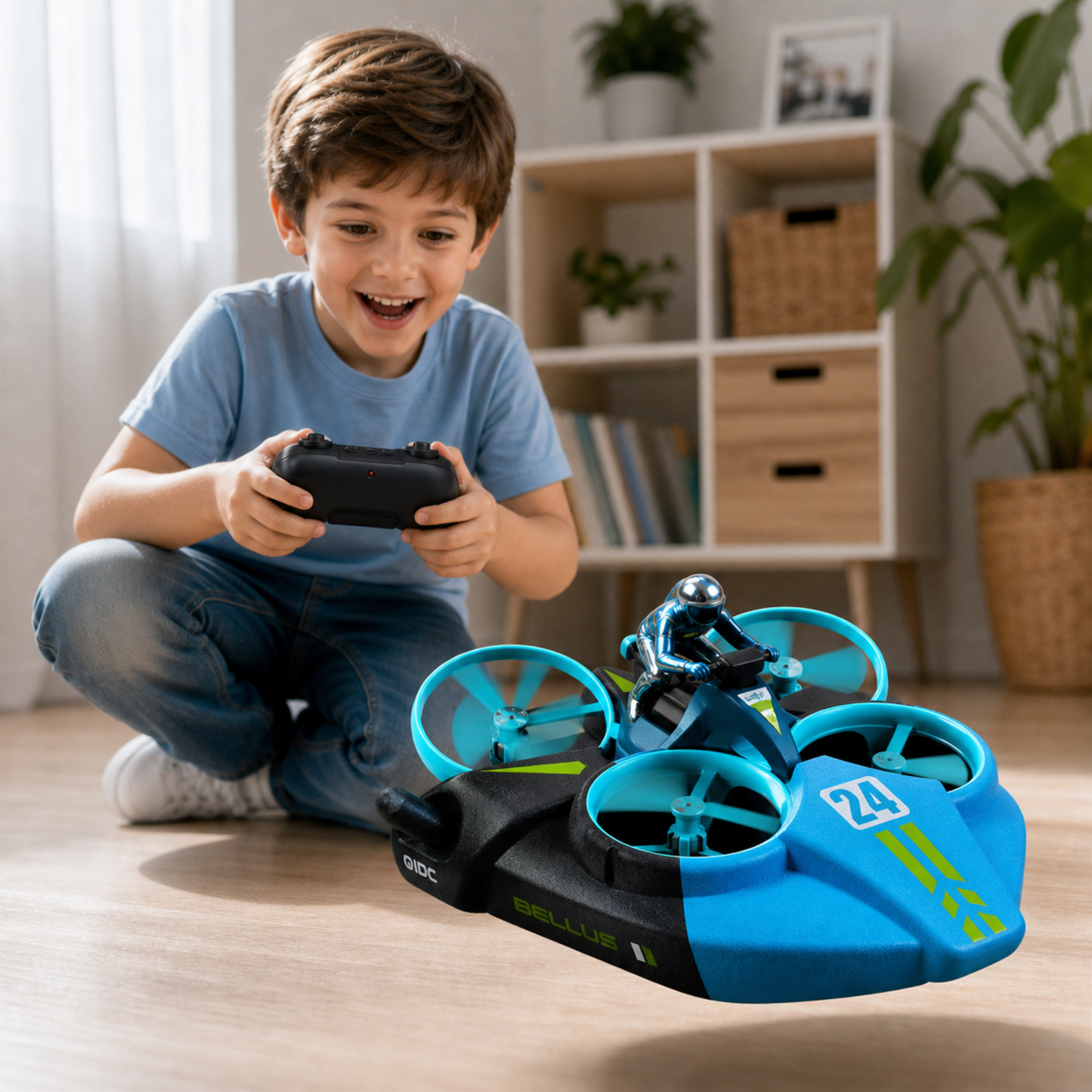 Dron Quadcopter 3 en 1 Agua, Aire y Tierra a Control Remoto