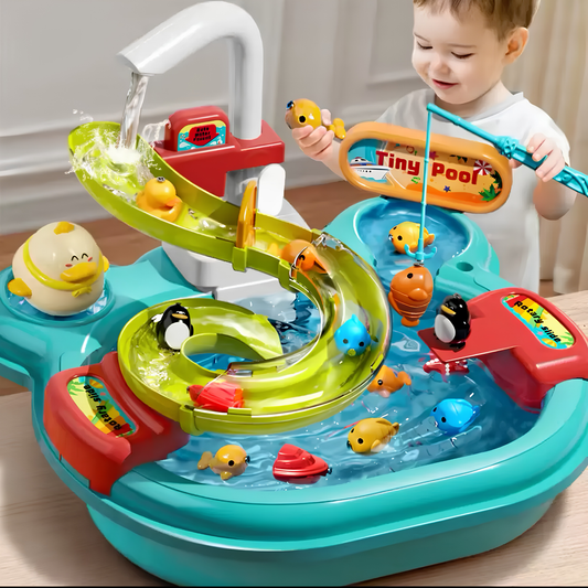 Juego de Pesca y Bacha 2 en 1 con Canilla a Pilas