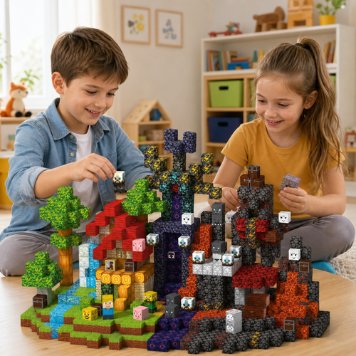 Juego de Bloques Magnéticos Estilo Minecraft 150 Piezas