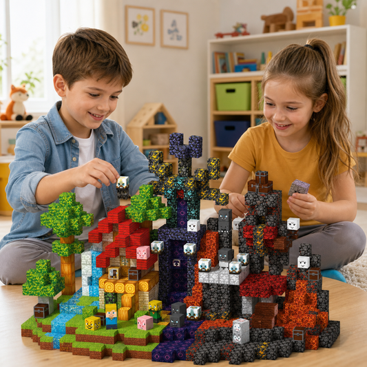 Juego de Bloques Magnéticos Estilo Minecraft 150 Piezas