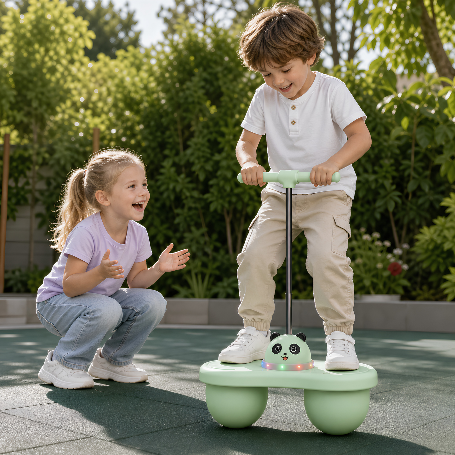 Pogo Pelota Doble Saltarina Infantil con Luces Led