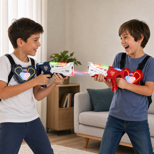 Juego Armas Laser Tira al Blanco con Chaleco Pechera y Sensores