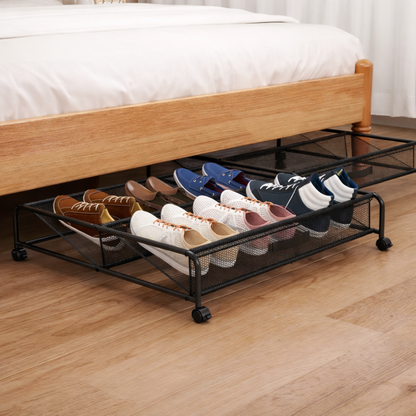 Zapatera Horizontal Bajo Cama con Ruedas