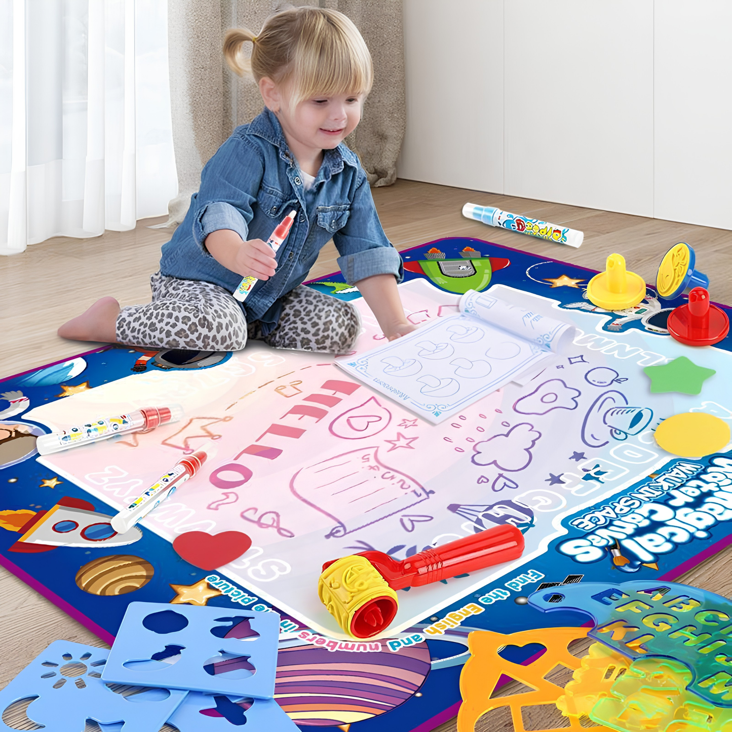 Alfombra De Dibujo Mágico Infantil Educativa Con Agua