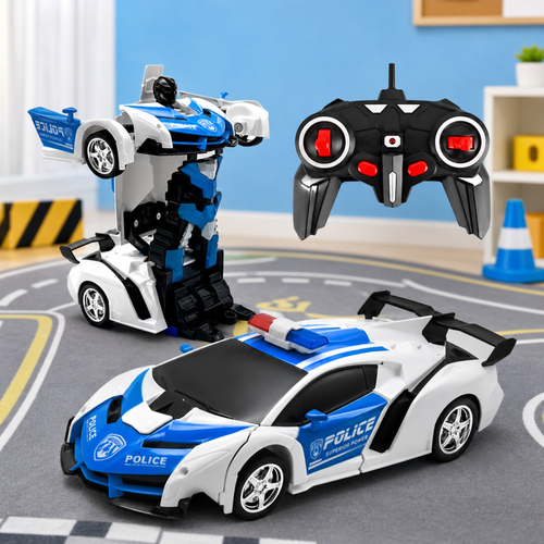 Auto Robot Patrulla a Control Remoto Transformer