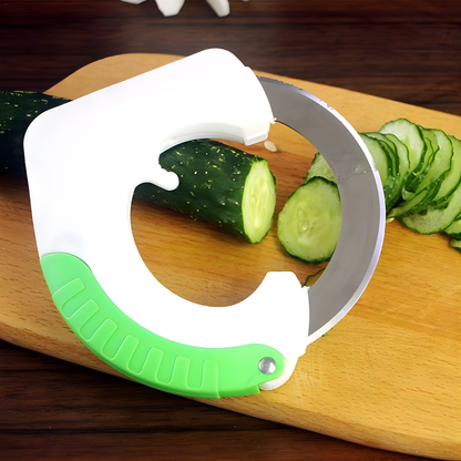 Cuchillo circular giratorio de acero inoxidable