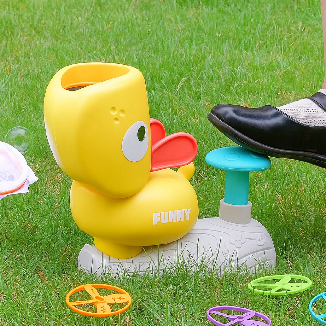 Pato Lanzador de Discos a Distancia Con Calderin