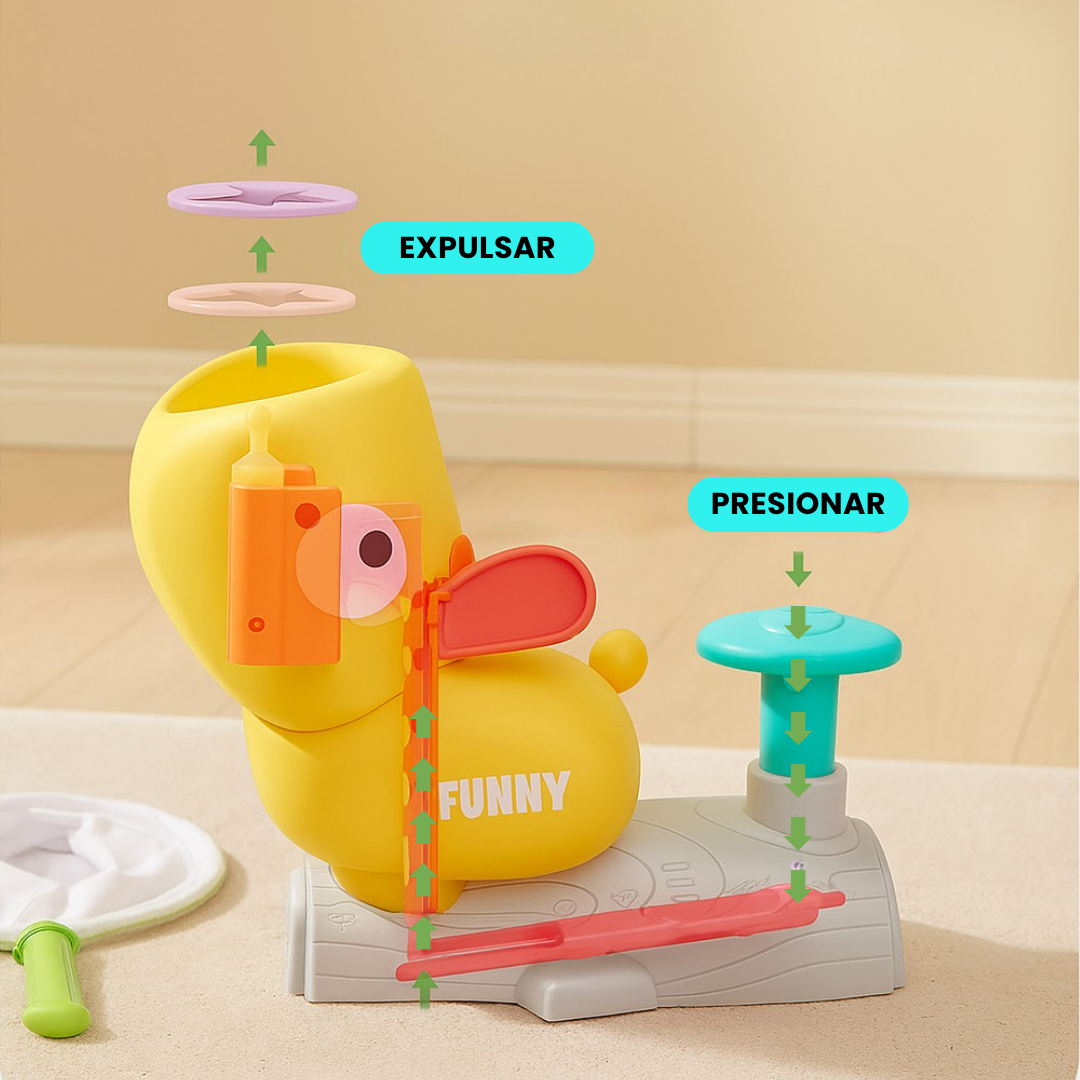 Pato Lanzador de Discos a Distancia Con Calderin