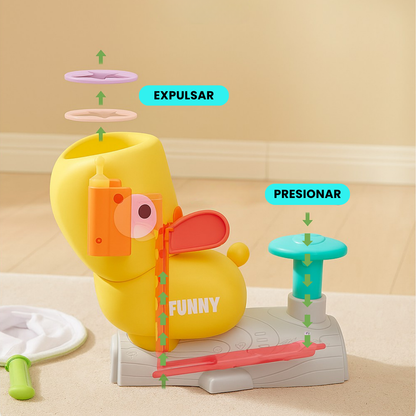 Pato Lanzador de Discos a Distancia Con Calderin