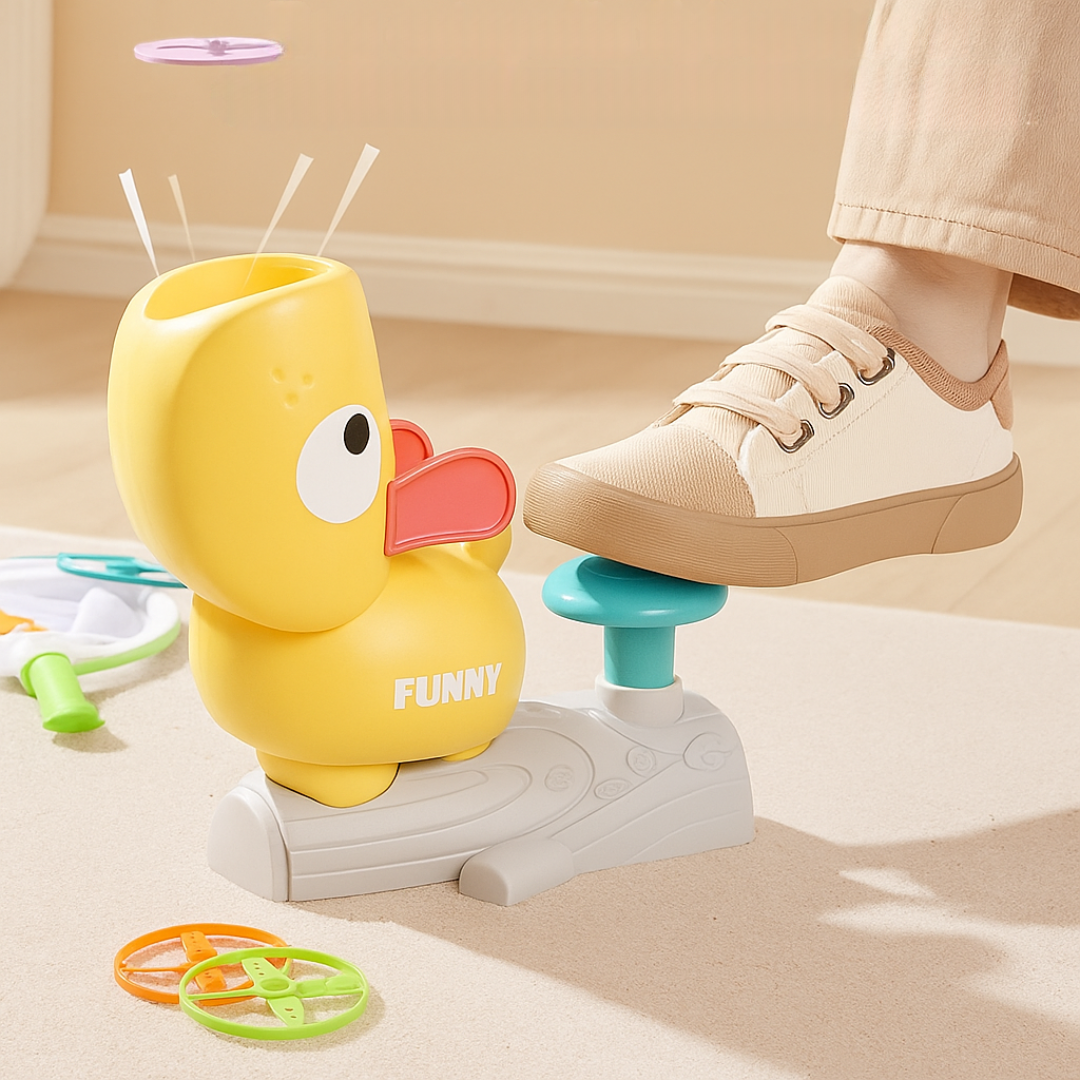 Pato Lanzador de Discos a Distancia Con Calderin