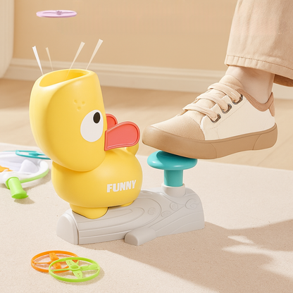 Pato Lanzador de Discos a Distancia Con Calderin