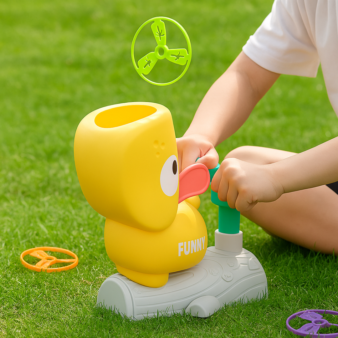 Pato Lanzador de Discos a Distancia Con Calderin