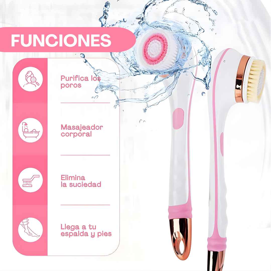 Cepillo corporal Masajeador eléctrico con 4 cabezales
