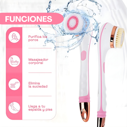 Cepillo corporal Masajeador eléctrico con 4 cabezales