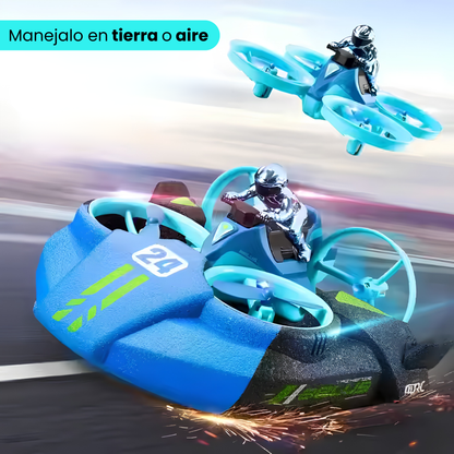 Dron Quadcopter 3 en 1 Agua, Aire y Tierra a Control Remoto
