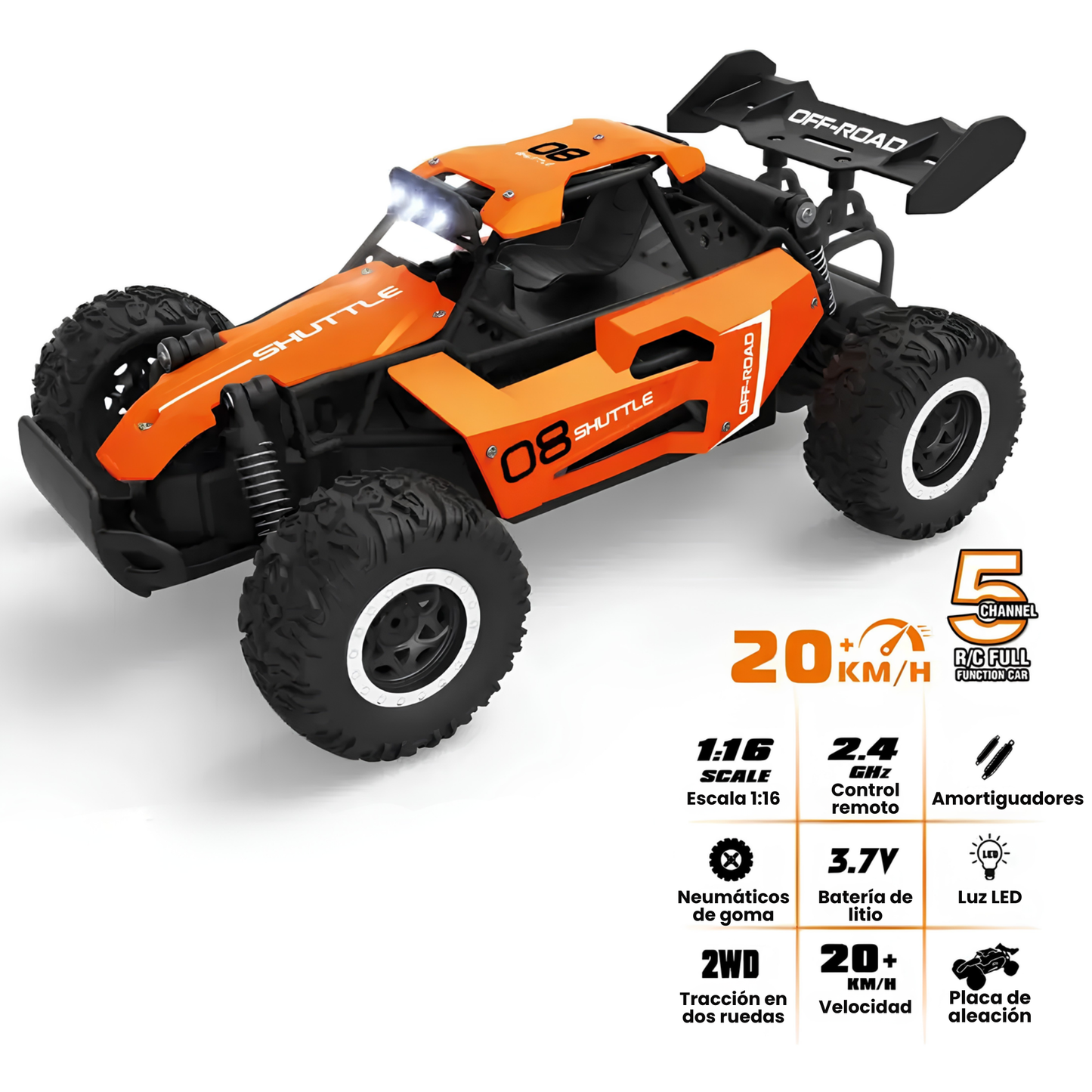 Auto Todo Terreno Drift 4x4 a Control Remoto 20 km/h